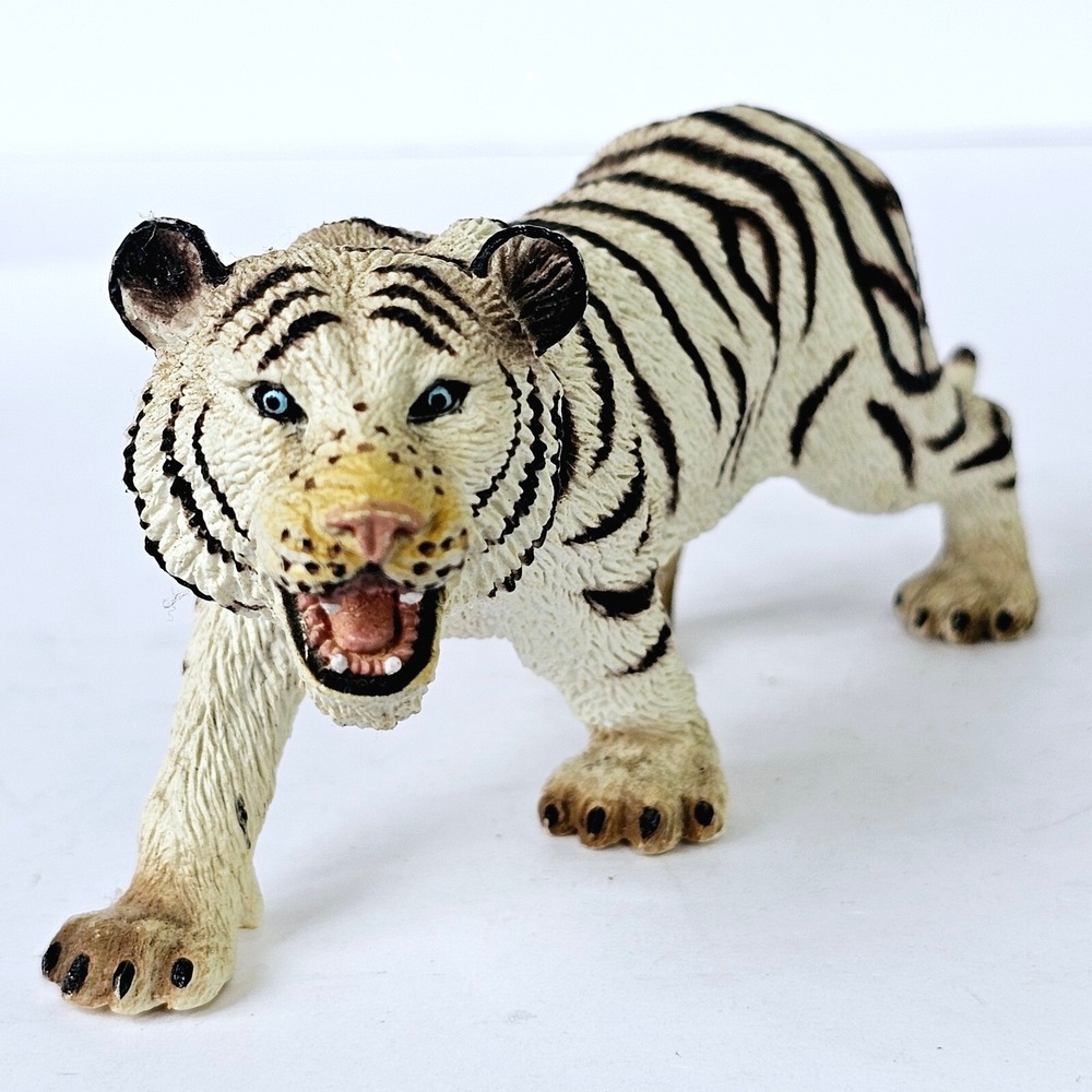 2006 Toymajor Trading Co White Tiger Roaring Figurine 6 Inch Safari Toy‎ Animal